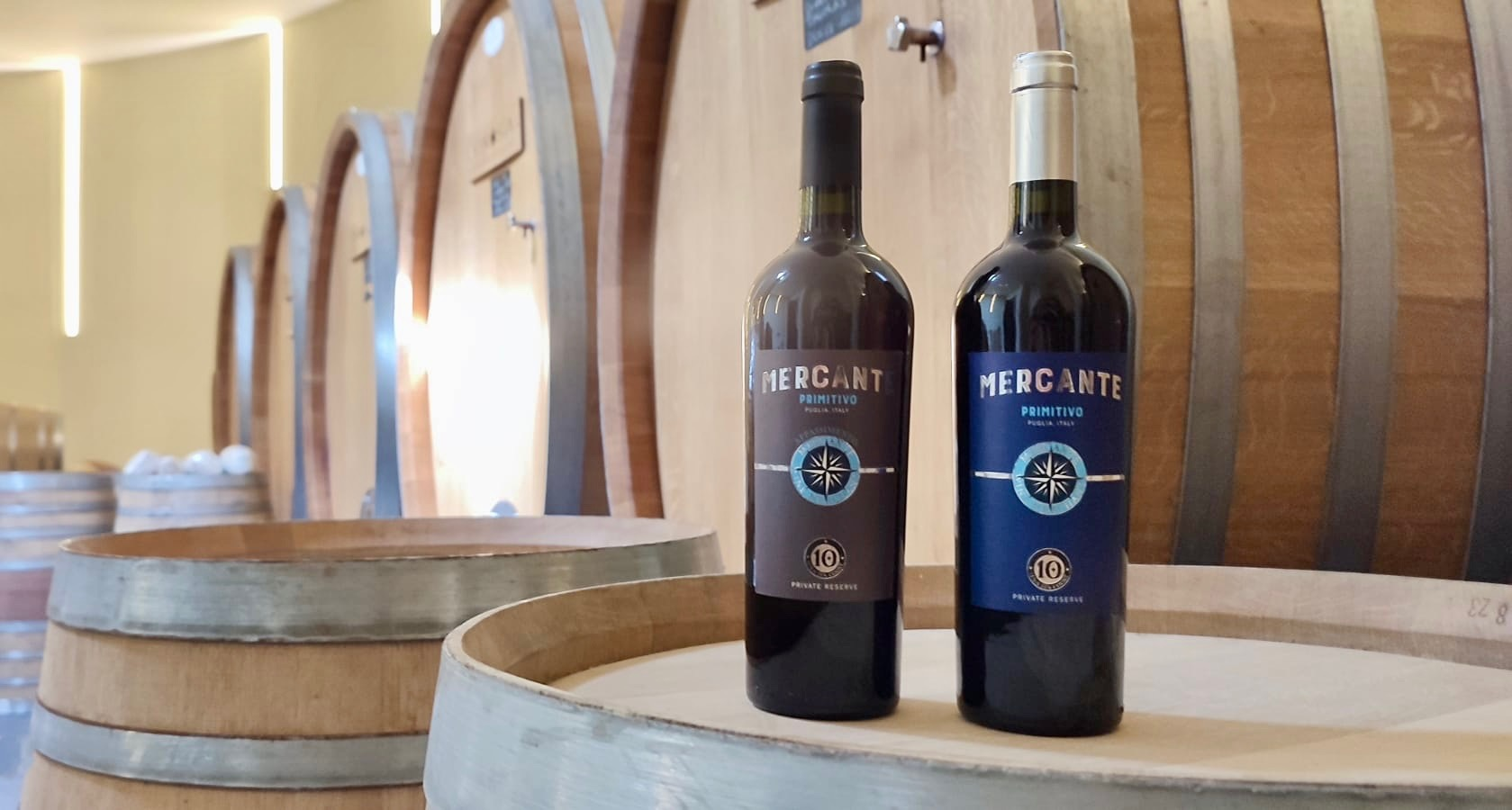 Mercante bottles in the cellar