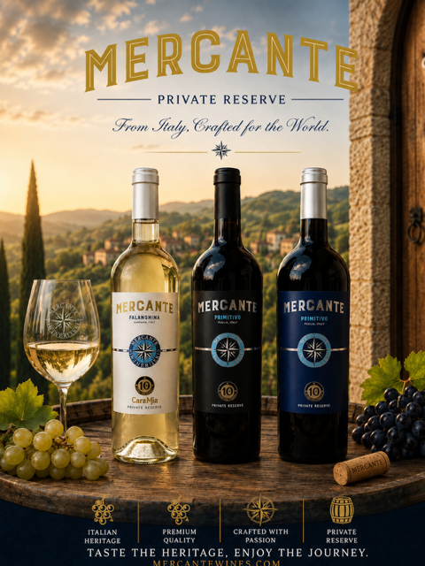 Mercante Private Reserve wine lineup